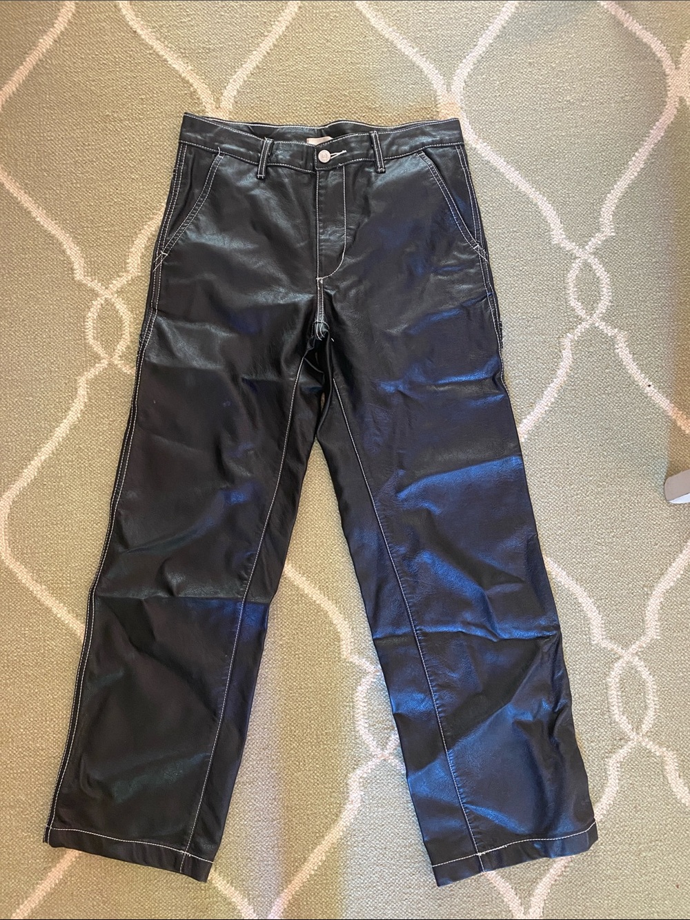 Faux leather pants